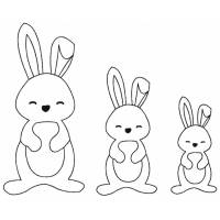 Stickdatei Hase, LineArt, Redwork, Silhouette, drei Größen, drei Stichvarianten, 9 Dateien, Hase, Ostern Bild 1