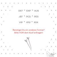 Stickdatei * 2 Herzen * 120x35 mm Maschinenstickmuster digital Bild 5