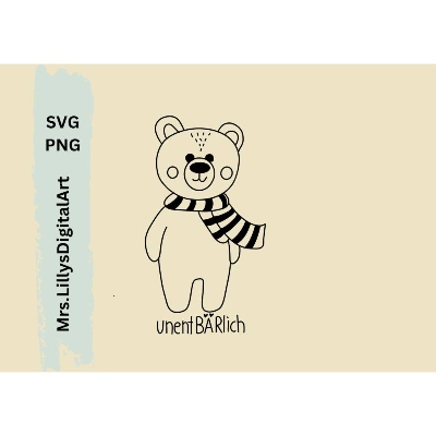 Plotterdatei-Bär-Digitale Datei-Sofort Download-SVG und PNG- Digitaler Download -Geschenkidee