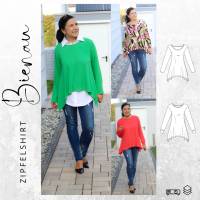 Ebook PDF Schnittmuster Damen Zipfelshirt BIENAU Gr. 32-56 Bild 1