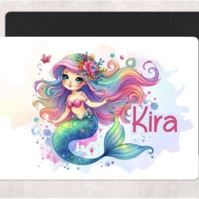 Tischset Meerjungfrau Kinder personalisiert mit Name Mädchen Platzset Platzdeckchen Geschenk Einschulung