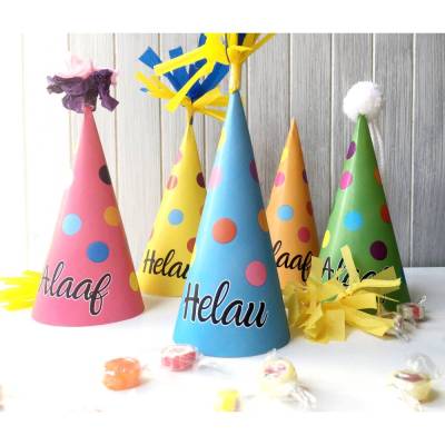 Druckvorlage Faschingshütchen - Fasching - Partyhütchen - Helau - Alaaf - Spitzhütchen - Karneval - Kostüm