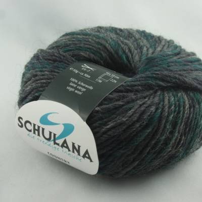 Schulana Country: schöne melierte Schurwolle in Farbe Nr. 40, petrol, anthrazit