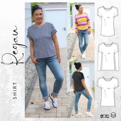 Ebook PDF Schnittmuster Damen Shirt REGAU Gr. 32-56