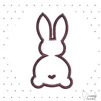 Stickdatei * Hase * 42x77 mm Maschinenstickmuster digital Bild 1