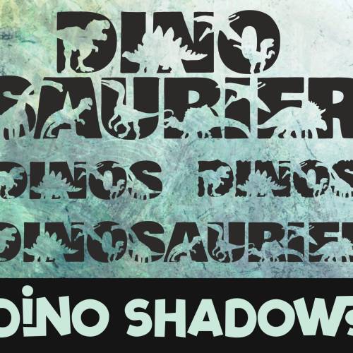 DINO Dinosauerier  4 Shadows inkl. Trash und Splash, als SVG DXF Plottdatei Plotterdatei und png zum drucken
