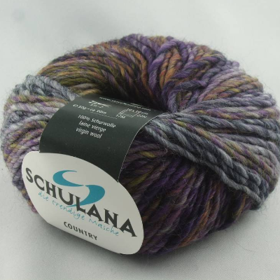Schulana Country: schöne melierte Schurwolle in Farbe Nr. 30, flieder, oliv