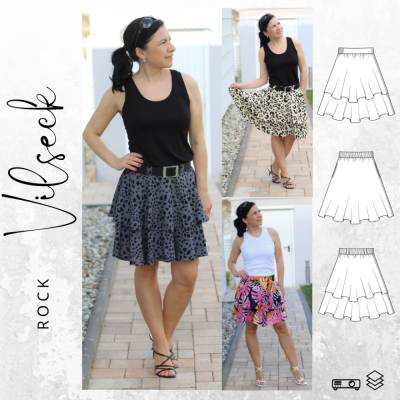 Ebook PDF Schnittmuster Damen Rock VILSECK Gr. 34-52