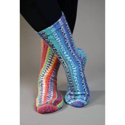 quergestrickte Socken Größe 42 und 43 - Anleitung zum Download