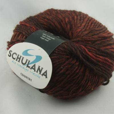 Schulana Country: schöne melierte Schurwolle in Farbe Nr. 80, rostbraun
