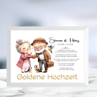Goldene Hochzeit • Geldgeschenk • personalisiert  • Wunscherfüller • LN3 Motiv 5 von 5