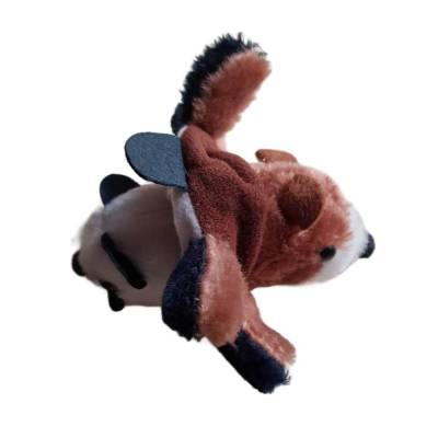 Vintage 80er Wechseltier Maus braun weiß Kuscheltier – Fell wechselbar