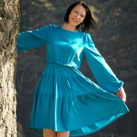PDF-Schnittmuster Kleid Amber – Feminines Design mit Schluppe & 3-stufigem Rock (Gr. 36-50) Bild 3