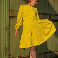 PDF-Schnittmuster Kleid Amber – Feminines Design mit Schluppe & 3-stufigem Rock (Gr. 36-50) Bild 7