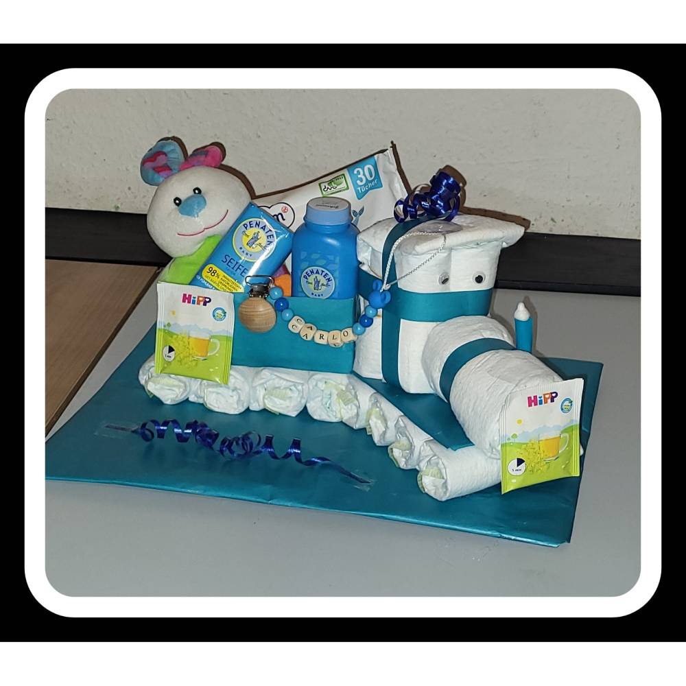 Windeltorte Zwillinge Junge & Mädchen - Baby Geschenk Zur Geburt