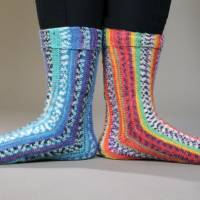 quergestrickte Socken Größe 44 und 45: Anleitung zum Download Bild 2