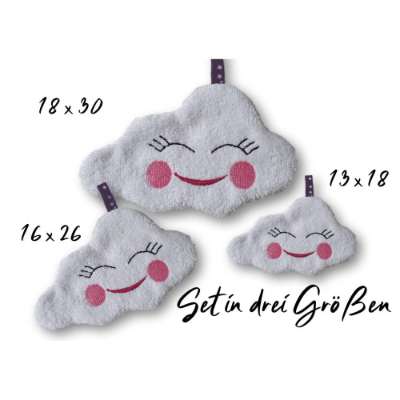 Stickdatei Wolke ITH- drei Größen, 13x18,16x26,18x30, Kissen, Kuscheltuch,Wolke, Stickmuster, sticken