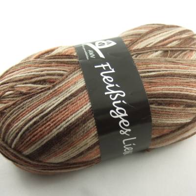 4-fach Sockenwolle Fleißiges Lieschen in herbstlichen Brauntönen von AWV