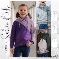 Ebook PDF Schnittmuster Kinder Hoodie SCHIO KIDS Gr. 74/80 - 146/152 Bild 1