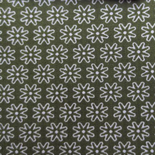 Stoff Blume oliv - 9,00 EUR/m - Baumwolle - Patchwork