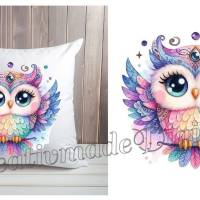 Clipart Eule PNG Sublimations Druckvorlage Grafik Download Bild 1
