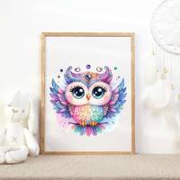 Clipart Eule PNG Sublimations Druckvorlage Grafik Download Bild 3