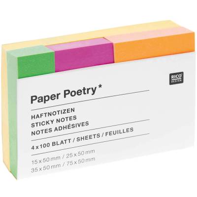 Haftnotizen Neon Mix 4 x 100 Blatt