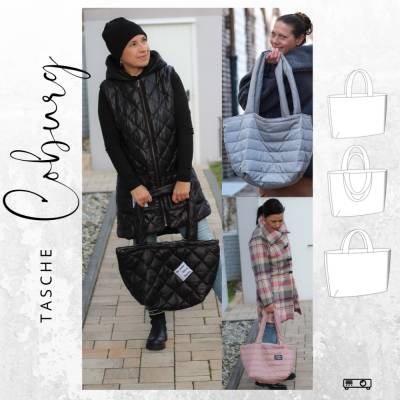 Ebook -PDF Schnittmuster Damen  Tasche COBURG