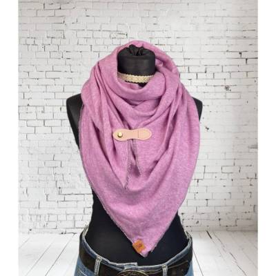 Wickelschal XL Halstuch Strickjersey beere 