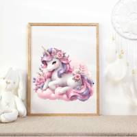 Clipart Einhorn PNG Sublimations Druckvorlage Grafik Download Bild 6