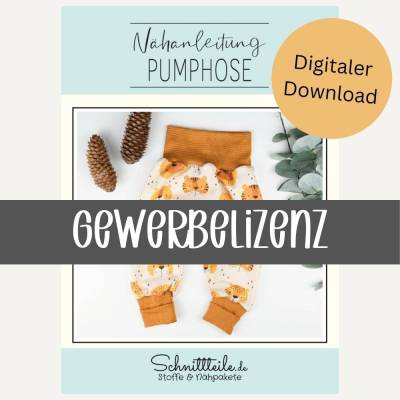 Gewerbelizenz für Schnittmuster Pumphose Gr. 50-80 – eBook Babyhose nähen für Handmade-Verkauf