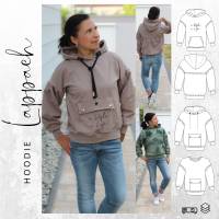 Ebook PDF Schnittmuster Damen Hoodie LAPPACH Gr. 34-54 Bild 1