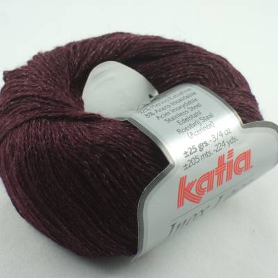 Katia Inox Lace: weiches Lacegarn in bordeaux mit einem Edelstahlfaden für den besonderen Glanz