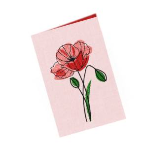 Stickdatei Klatschmohn - je zwei Varianten, 10x10 und 13x18, Mohn, Blume, Blüte, rot Bild 2