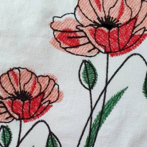 Stickdatei Klatschmohn - je zwei Varianten, 10x10 und 13x18, Mohn, Blume, Blüte, rot Bild 4