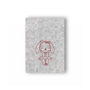 Stickdatei Hasenmädchen, LineArt, Redwork, Silhouette, drei Größen, zwei Varianten Bild 5
