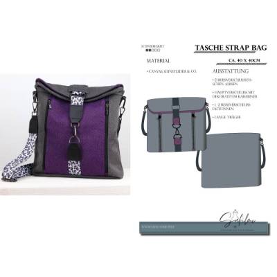 PDF-Schnittmuster für die Strap Bag – 40x40 cm | Funktionalität und Design vereint | Gestalte deine ideale Tasche!