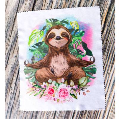 Lustiges Brillenputztuch mit Faultier-Motiv - Saubere Sicht und ein Lächeln inklusive!