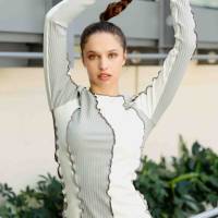 Patchwork Langarmshirt Schnittmuster PDF Download Top Jersey Bild 5