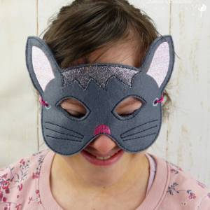Stickdatei Maske Katze für den Rahmen ab 13 cm x 18 cm, Fasching, Party, Kind, Karneval Bild 3