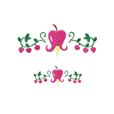 Stickdatei Tränendes Herz 2 Größen, Blume, Borte, Blüte