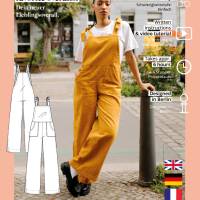 Latzhose Schnittmuster PDF Download Overall Leinen Cord Bild 6