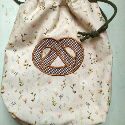 Brötchen-Beutel mit Stick-Applikation