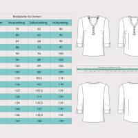 Schnittmuster Damen Bluse Größe 32 - 62 mit 3/4-Ärmel, halber Knopfleiste, Liegekragen Bild 2