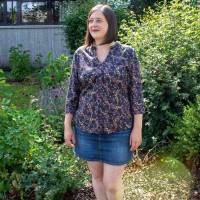 Schnittmuster Damen Bluse Größe 32 - 62 mit 3/4-Ärmel, halber Knopfleiste, Liegekragen Bild 4