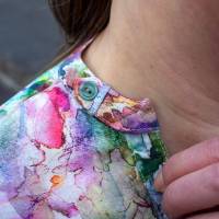 Schnittmuster Damen Bluse Größe 32 - 62 mit 3/4-Ärmel, halber Knopfleiste, Liegekragen Bild 7
