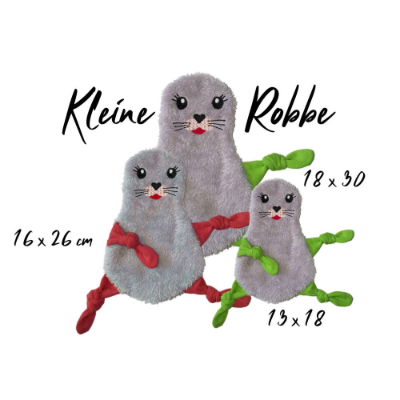 Stickdatei Kleine Robbe Kuscheltuch ITH in drei Größen