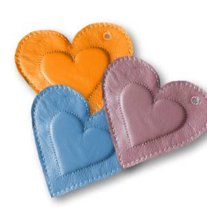 Stickdatei Anhänger Herz 3D - Rahmen ab 10 cm x 10 cm, Schlüsselanhänger, Taschenanhänger, Dekoration Bild 1