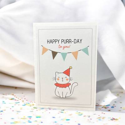 Grußkarte für Katzenfreunde – 