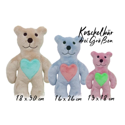 Stickdatei Kuschelbär ITH in drei Größen, teddy, teddybär,Kuscheltier, Anhänger, Schmusetier